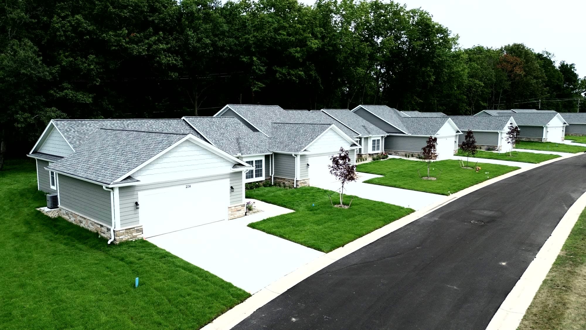 Tucked into an established neighborhood